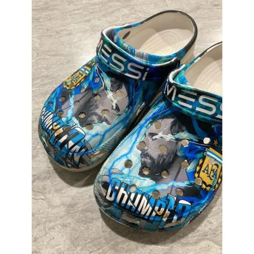 Lionel Messi Champions‎ Unisex Waterproof Clog Shoes Multicolor Casual 10.5 44